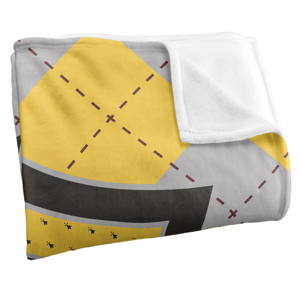 Hufflepuff Plaid Crest 50x60 Blanket