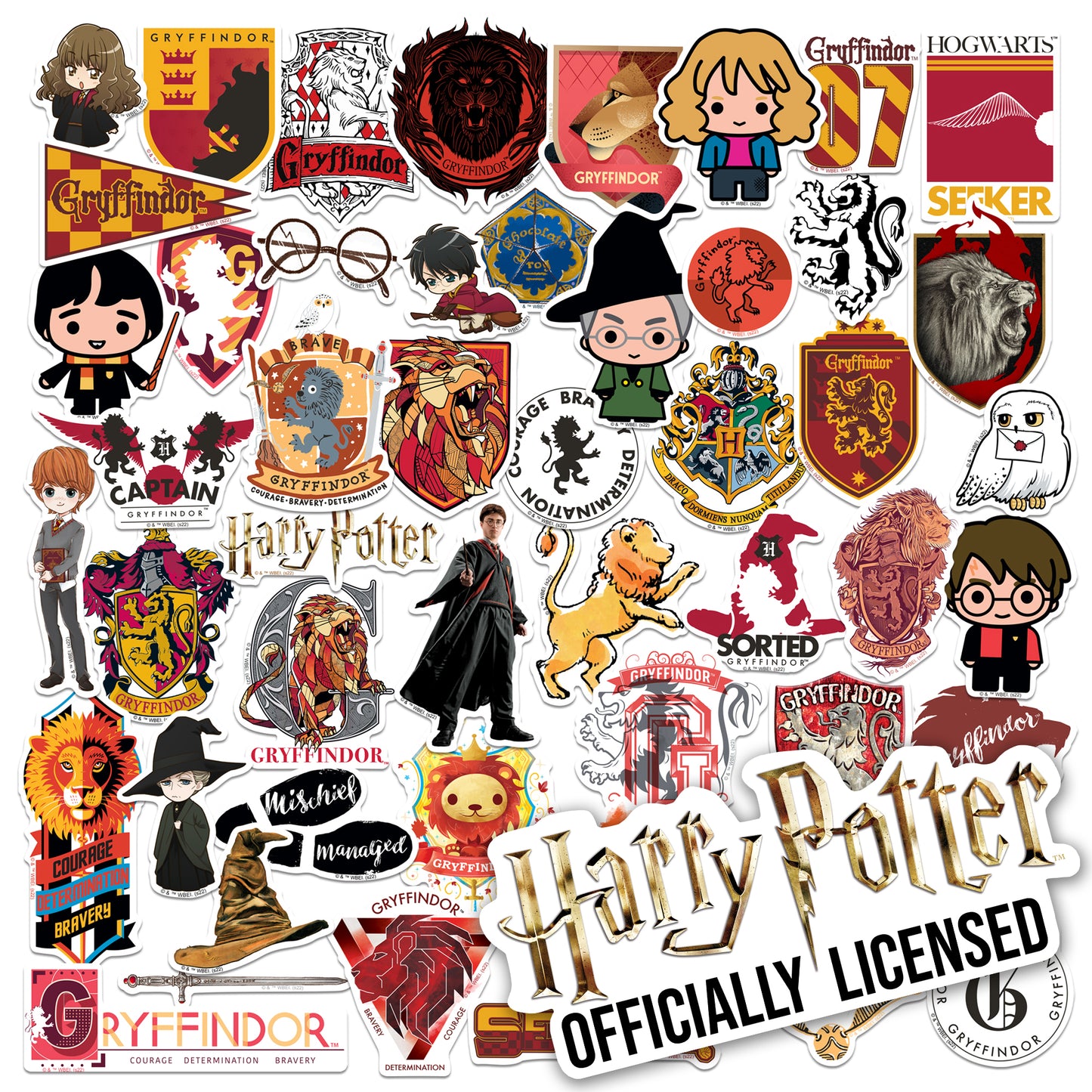 Gryffindor Vinyl Stickers 50-Pack