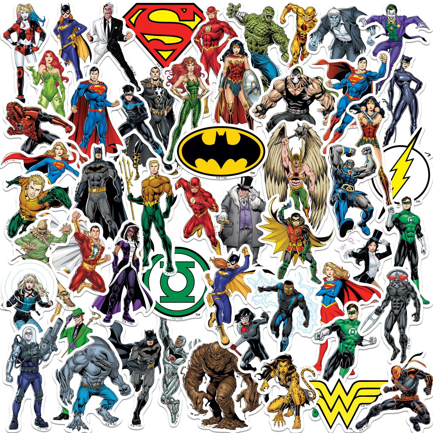 Justice League Vinyl Stickers 50-Pack