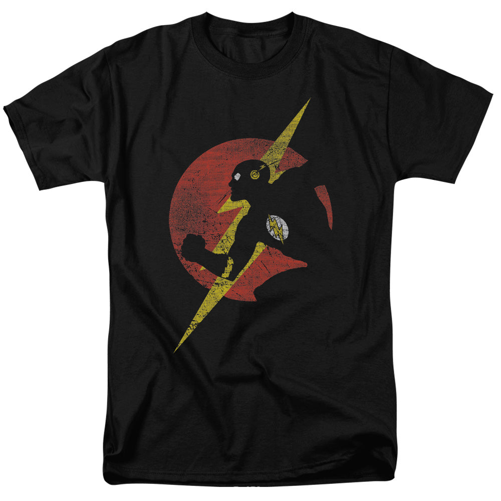 Flash Symbol Knockout Unisex Adult T Shirt Black