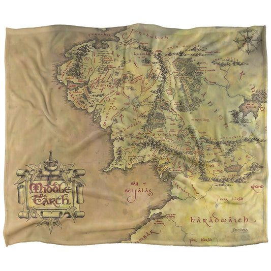 Middle Earth Map 50x60 Blanket