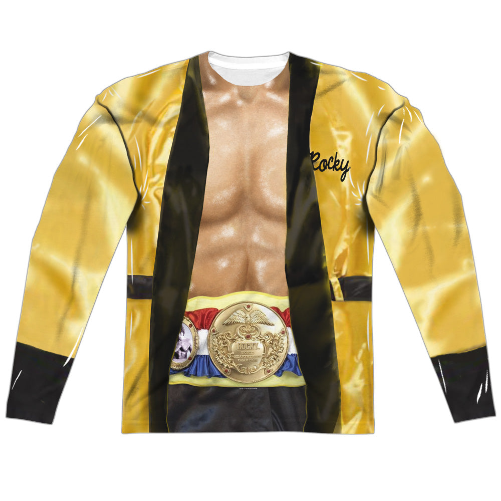 Rocky Yellow Robe Long Sleeve Double-Sided Sublimated Costume Adult T Shirt