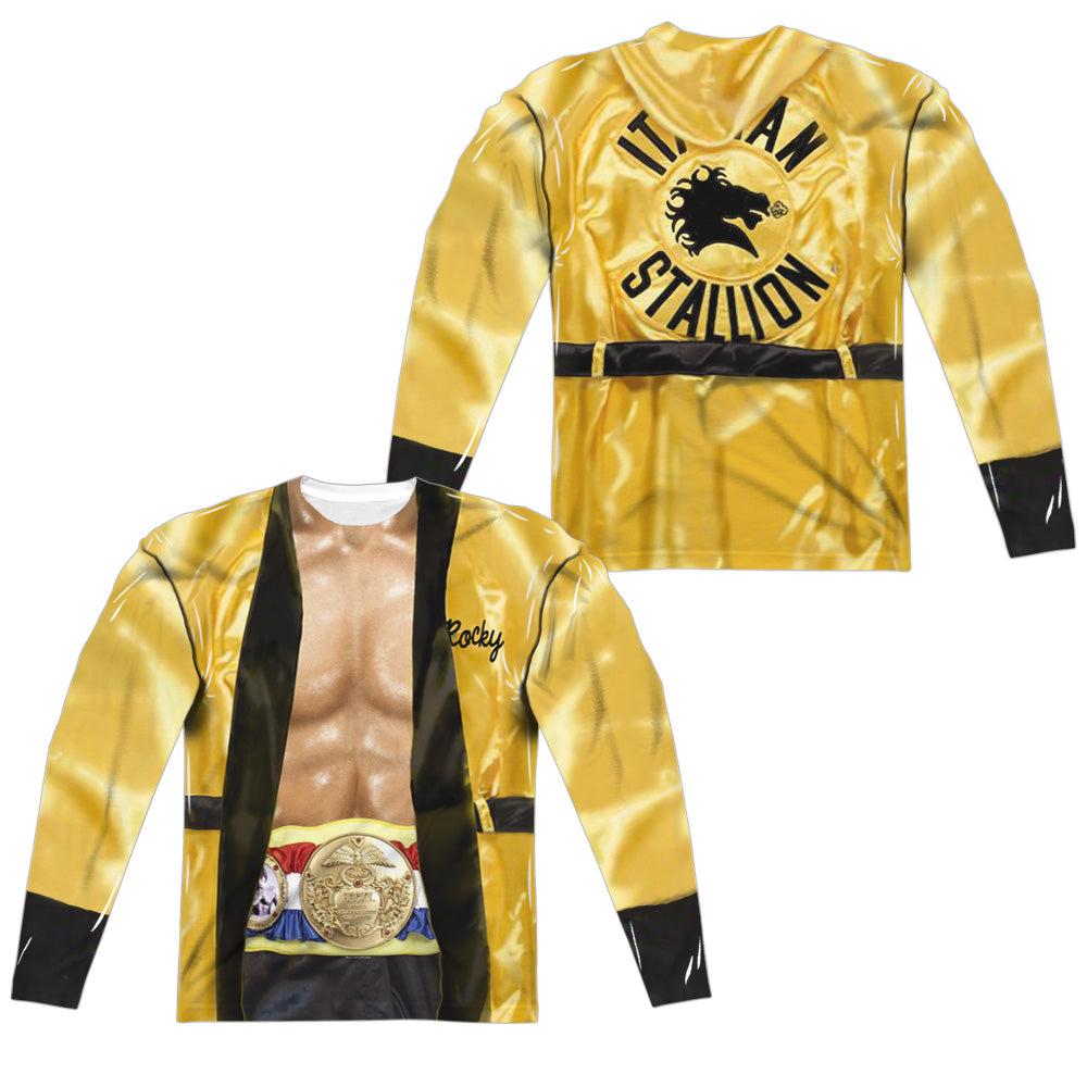 Rocky Yellow Robe Long Sleeve Double-Sided Sublimated Costume Adult T Shirt