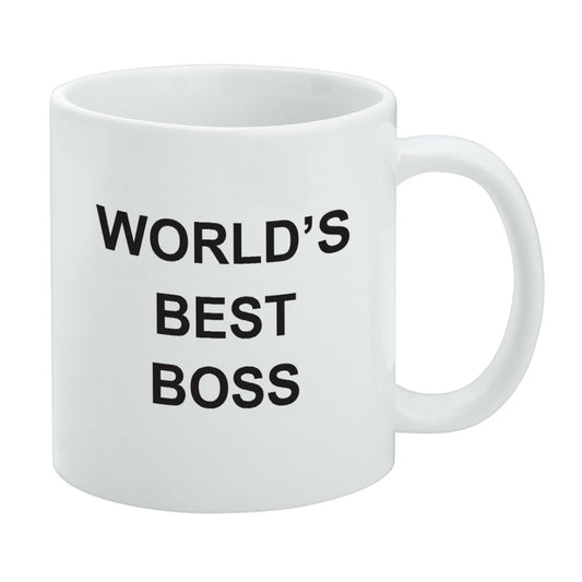 The Office Dunder Mifflin World's Best Boss Ceramic Coffee Mug 11oz White