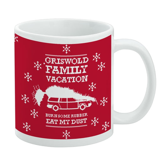 Christmas Vacation Burn Some Rubber Sweater Ceramic Coffee Mug 11oz White