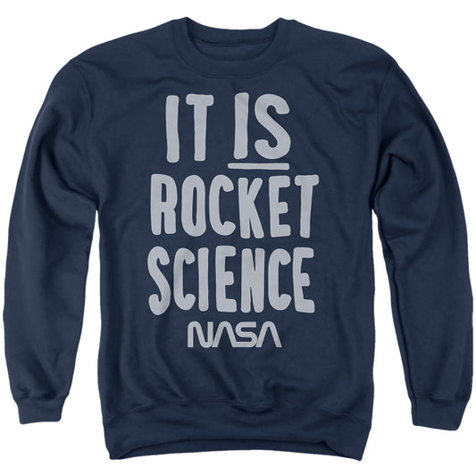 Nasa Rocket Science Adult Crewneck Sweatshirt Navy