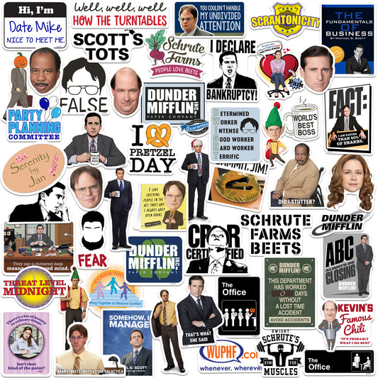 The Office Vinyl Stickers 50-Pack