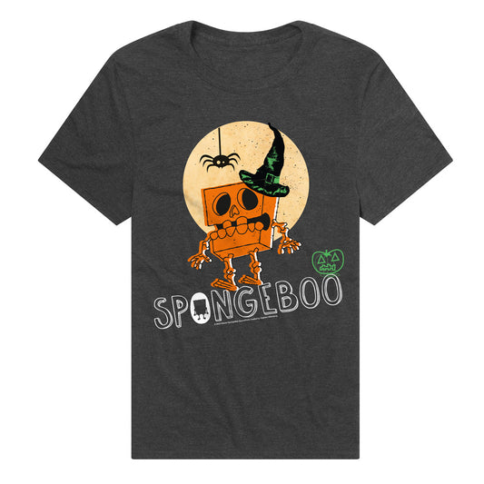 Spongebob Spongeboo Adult Unisex T Shirt Charcoal