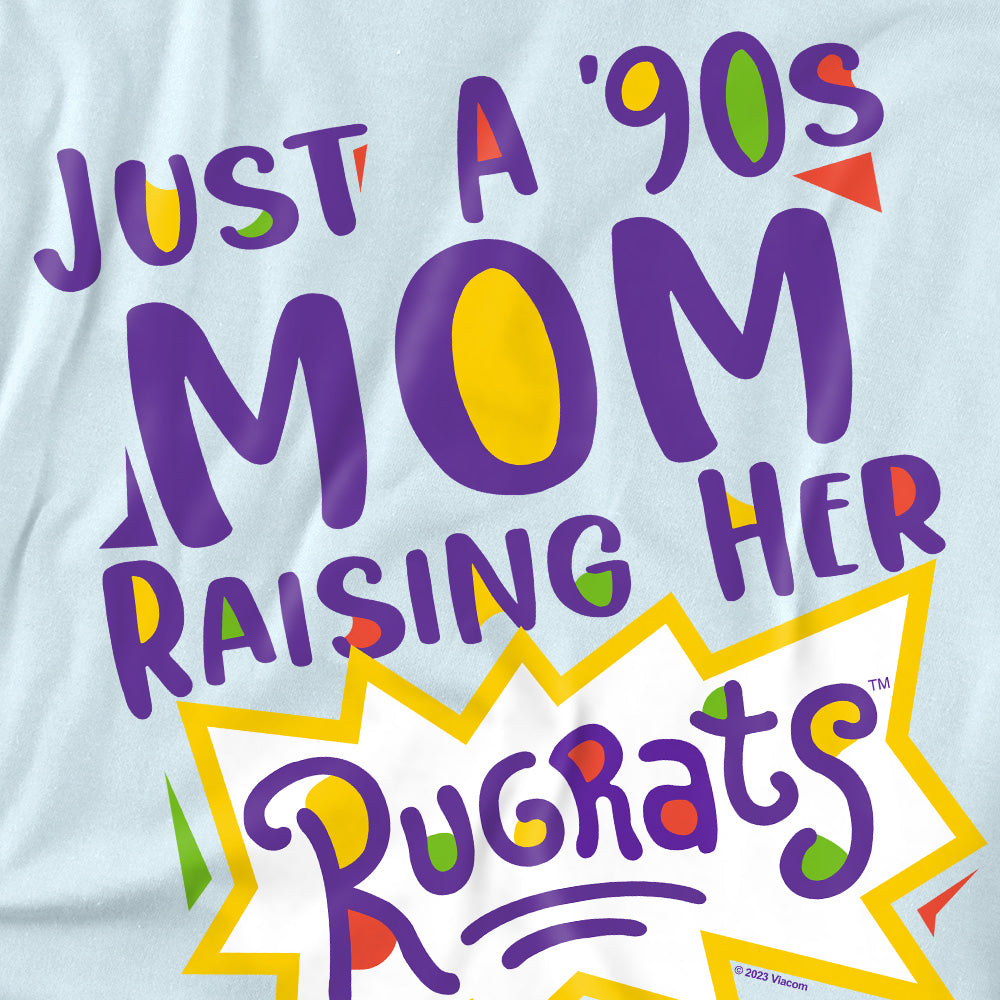 Rugrats Mother's Day 90s Mom Women's Cropped T Shirt Sky Blue