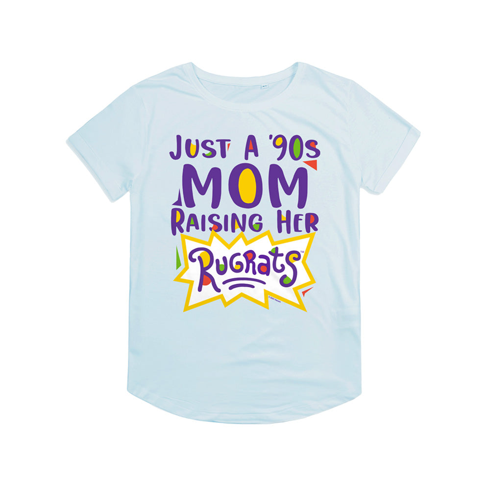 Rugrats Mother's Day 90s Mom Women's Cropped T Shirt Sky Blue