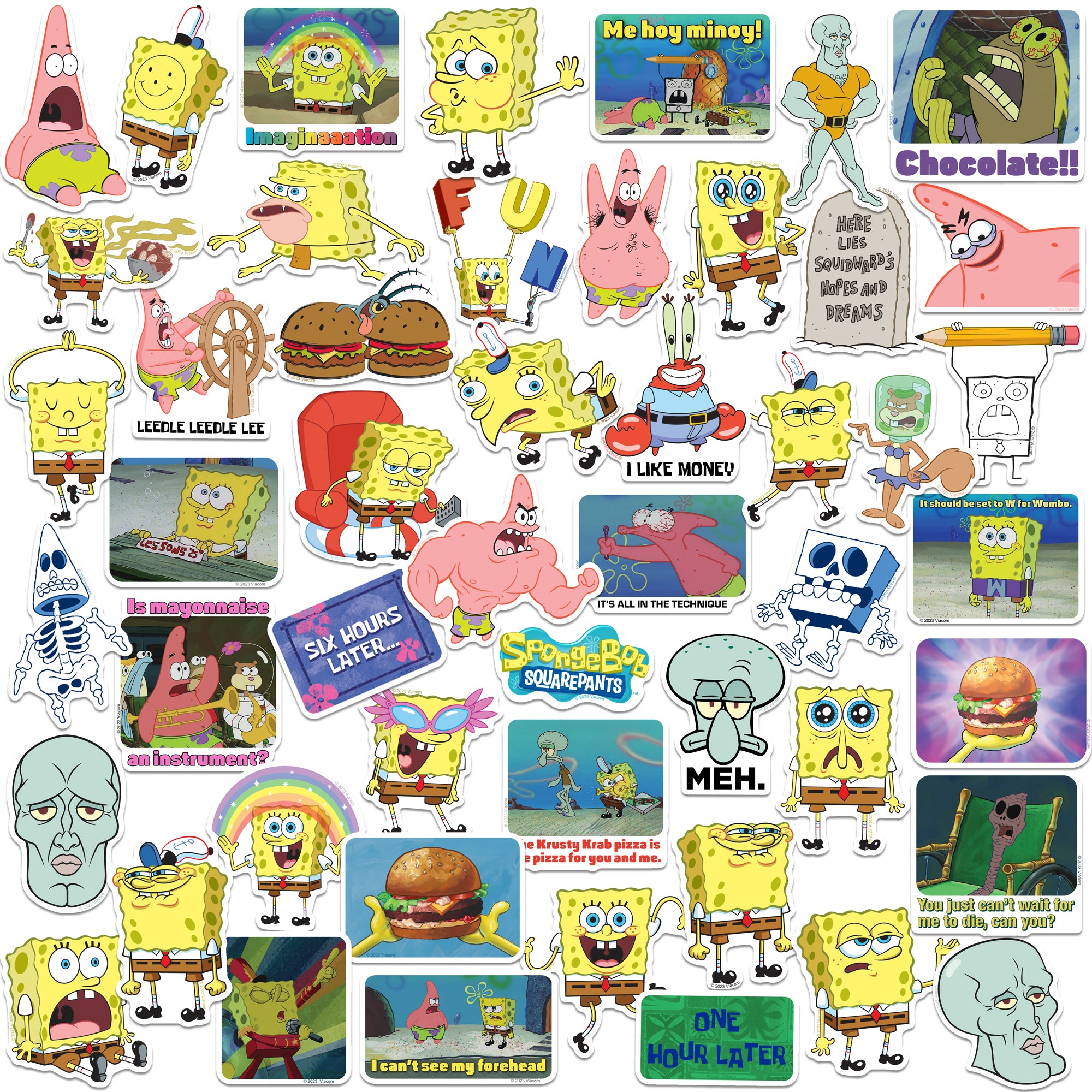 SpongeBob Vinyl Stickers 50-Pack – Popfunk