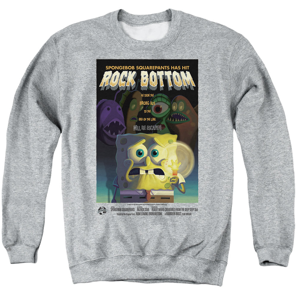 Spongebob Rock Bottom Adult Unisex T Shirt Athletic Heather