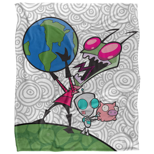 Invader Zim and Gir 50x60 Blanket