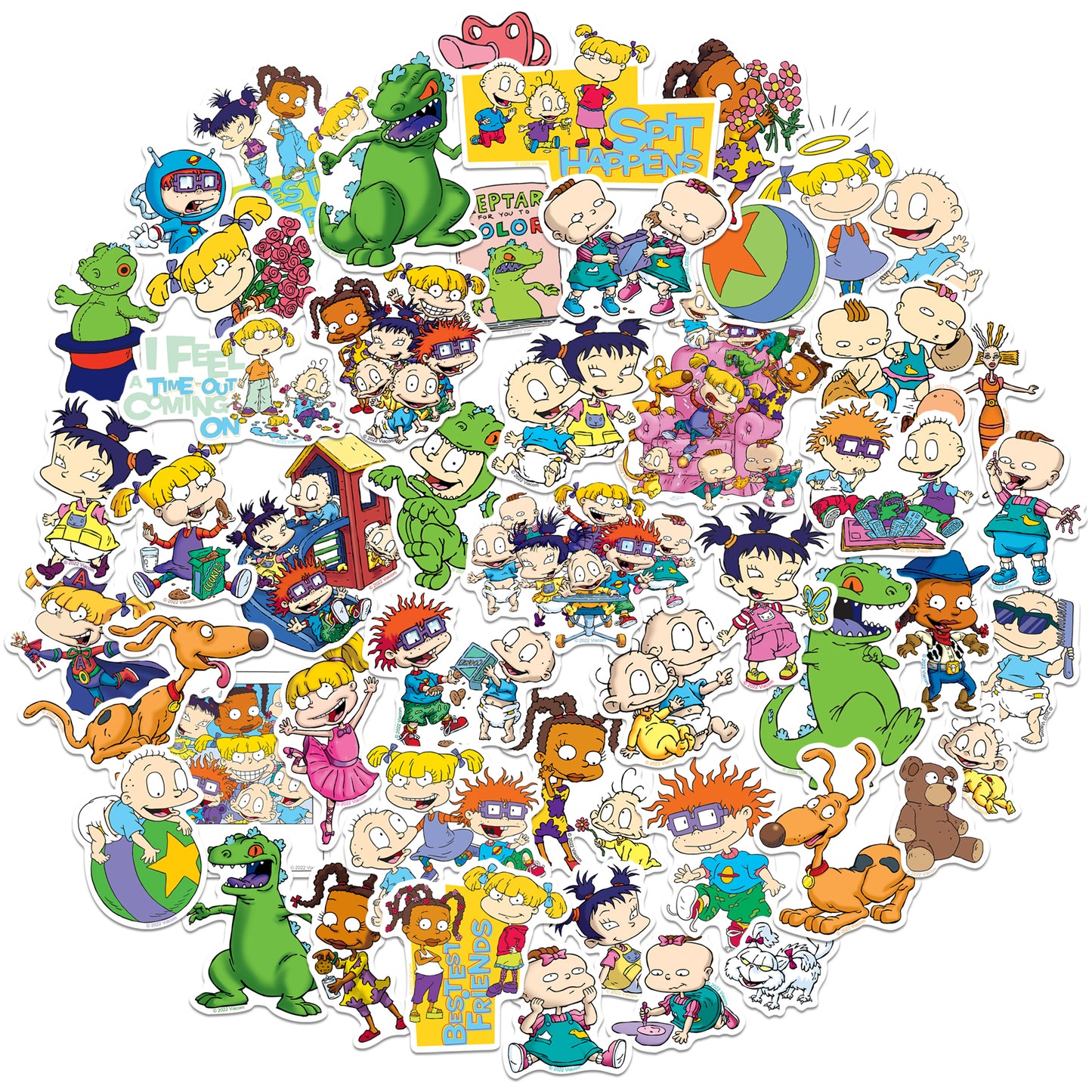 Rugrats Vinyl Stickers 50-Pack