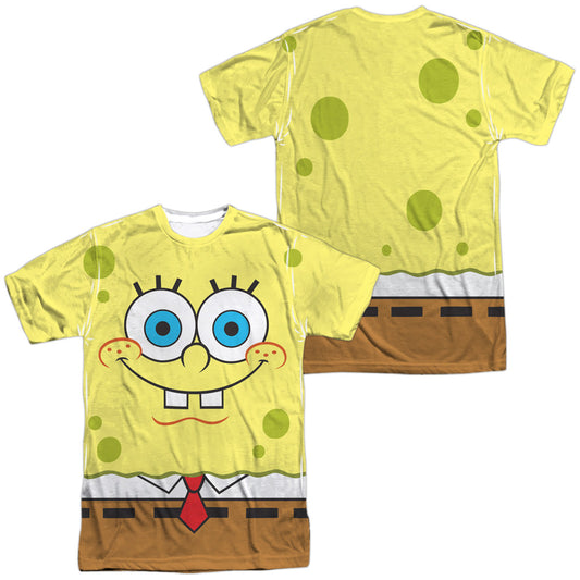 Spongebob Squarepants Smiling Face Double-Sided Sublimated Costume Adult T Shirt