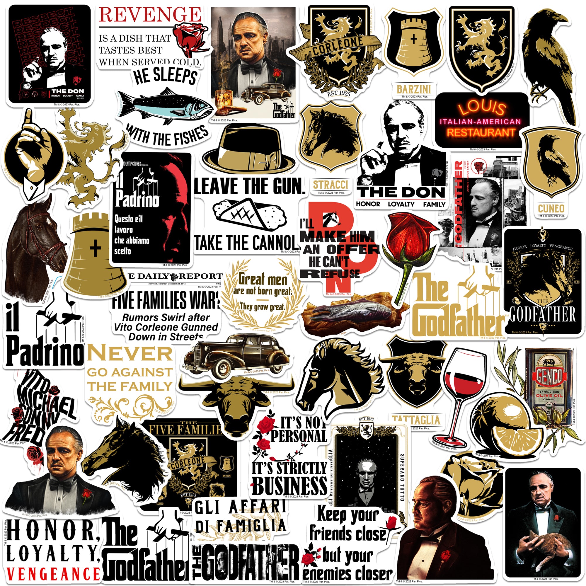 The Godfather Vinyl Stickers 50-Pack – Popfunk