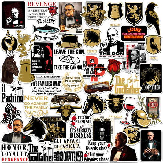 The Godfather Vinyl Stickers 50-Pack