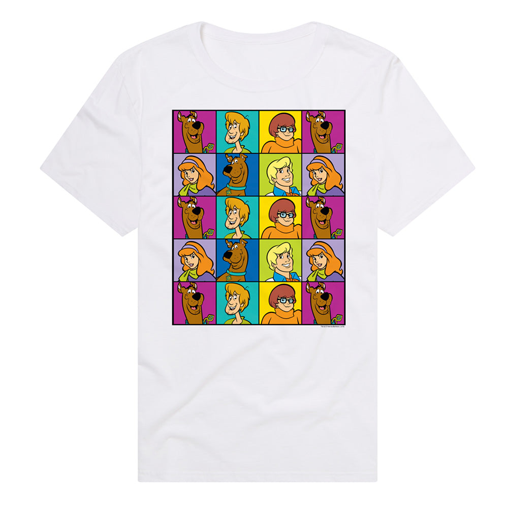 Scooby Doo! Gang Mosaic Adult Unisex T Shirt White