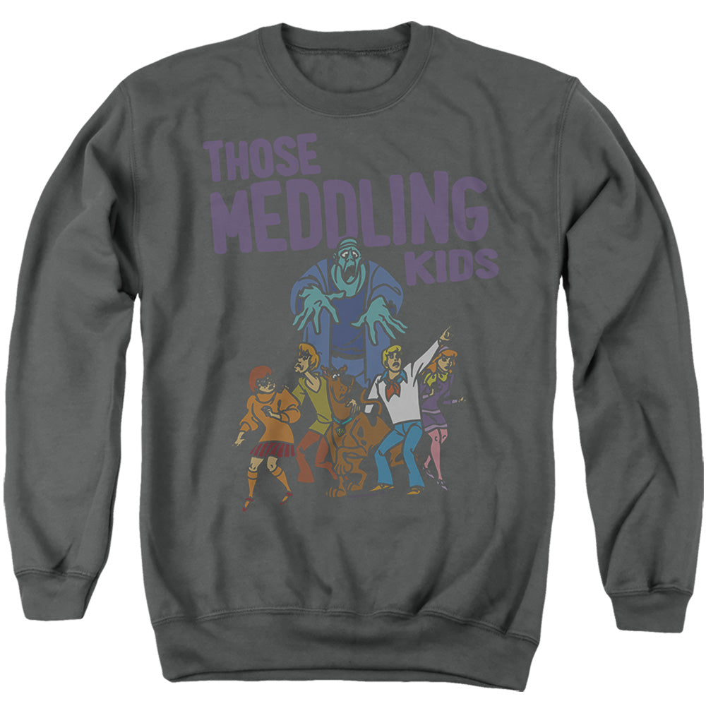 Scooby Doo Meddling Kids Adult T Shirt Charcoal