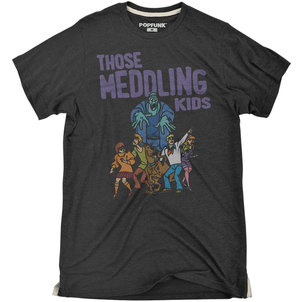 Scooby Doo Meddling Kids Adult T Shirt Charcoal