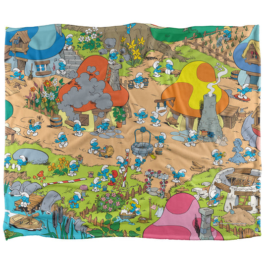 Smurf Village 50x60 Blanket