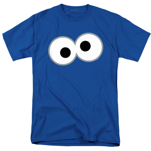 Sesame Street Cookie Monster Eyes Adult Unisex T Shirt Royal