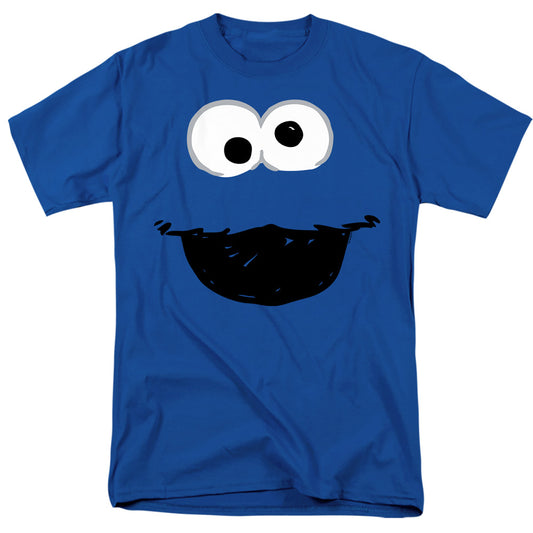 Sesame Street Cookie Monster Crayon Sketch Adult Unisex T Shirt Royal