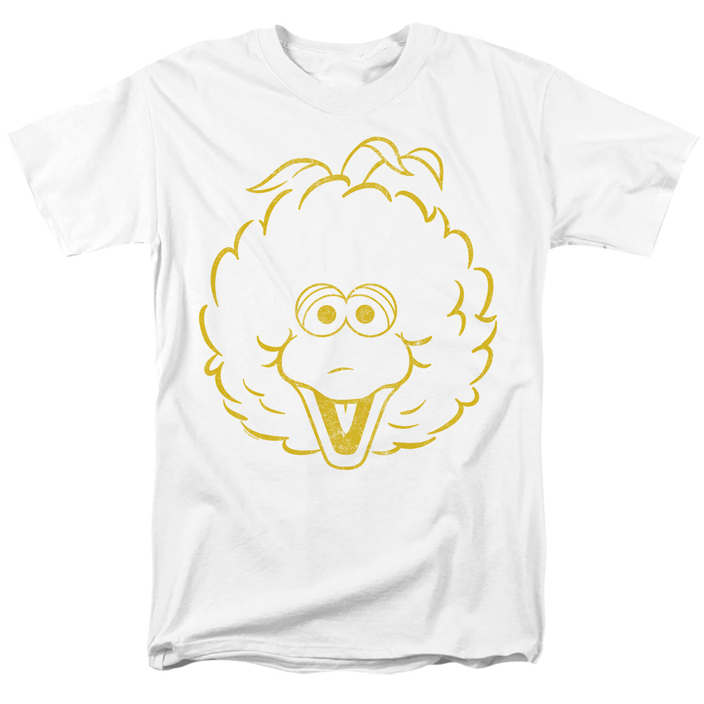 Sesame Street Big Bird Mono Adult Unisex T Shirt White