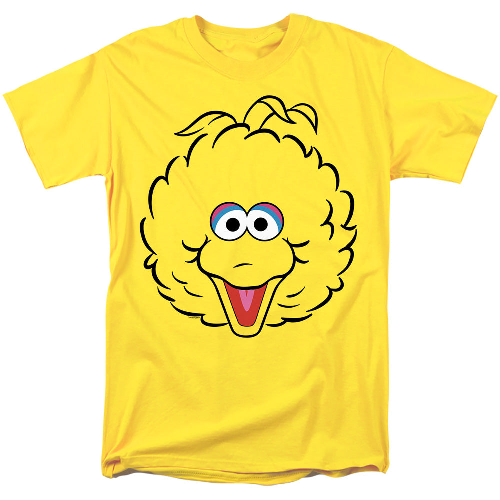 Sesame Street Big Bird Full Face Adult Unisex T Shirt Yellow