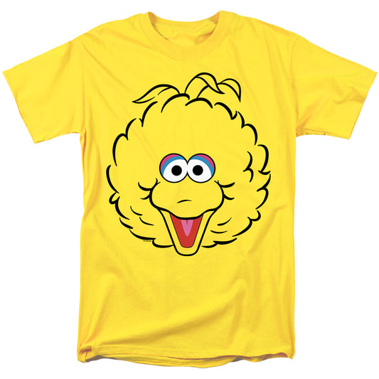 Sesame Street Big Bird Full Face Adult Unisex T Shirt Yellow