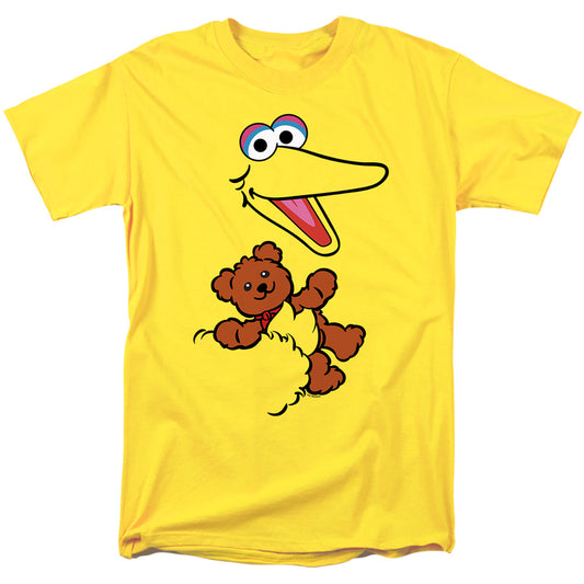 Sesame Street Big Bird Radar Face Adult Unisex T Shirt Yellow