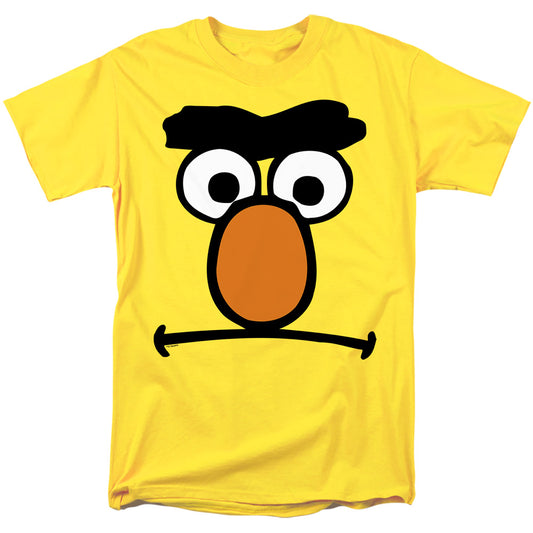 Sesame Street Bert Retro Frown Face Adult Unisex T Shirt Yellow