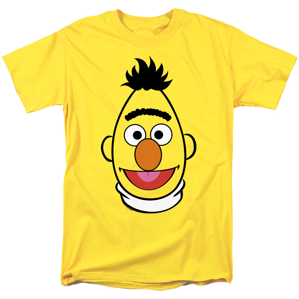 Sesame Street Bert Full Face Adult Unisex T Shirt Yellow