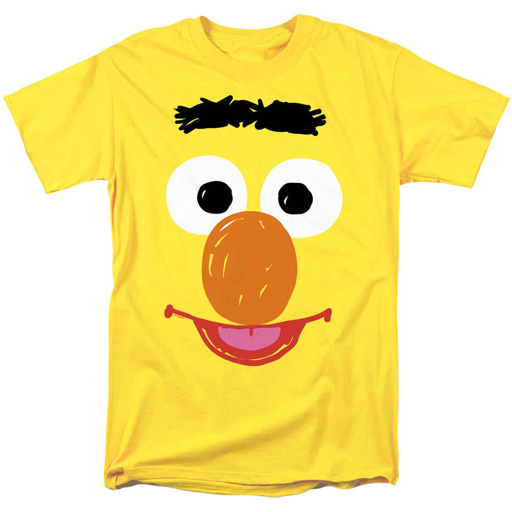 Sesame Street Bert Crayon Sketch Adult Unisex T Shirt Yellow