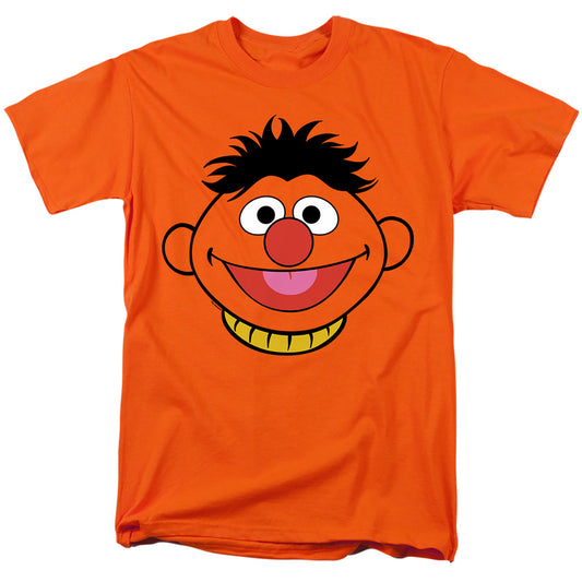 Sesame Street Ernie Full Face Adult Unisex T Shirt Orange