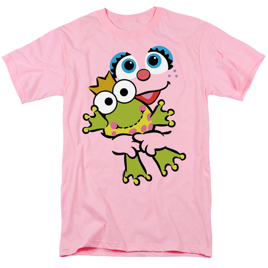 Sesame Street Abby Cadabby Holding Prince Adult Unisex T Shirt Pink