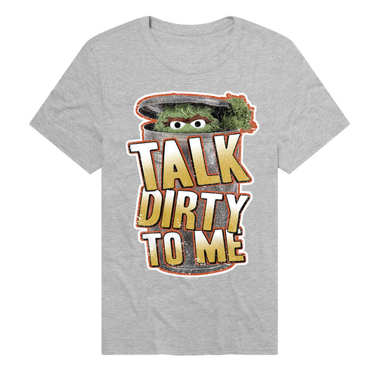 Sesame Street Talk Dirty to Me Oscar Adult Unisex T Shirt Grey