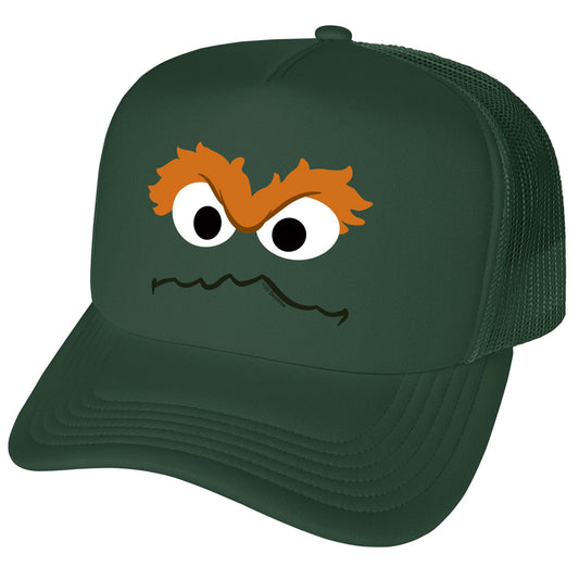 Oscar The Grouch Face Trucker Hat