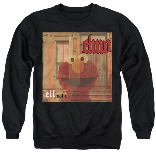 Sesame Street Elmo Ellmatic Adult Crewneck Sweatshirt Black