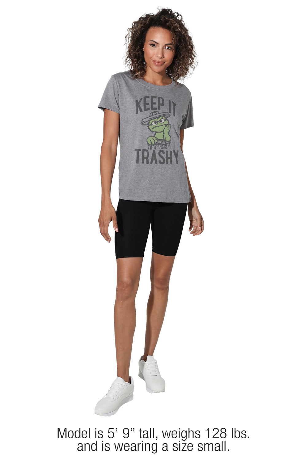 Sesame Street Oscar Keep It Trashy Women's Loose T Shirt Athletic Heather