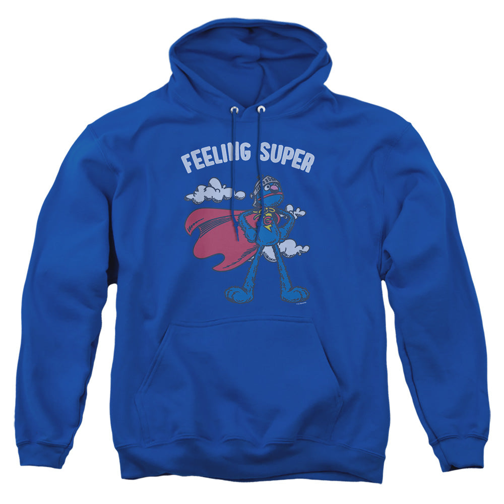 Super Grover Sesame Street Adult T Shirt Royal Blue