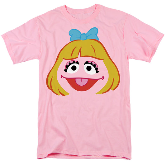 Sesame Street Prairie Dawn Face Adult Unisex T Shirt Pink