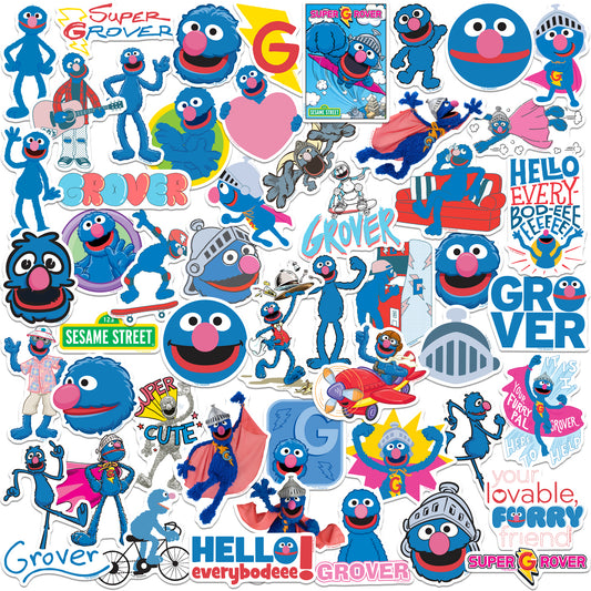 Grover Vinyl Stickers 50-Pack