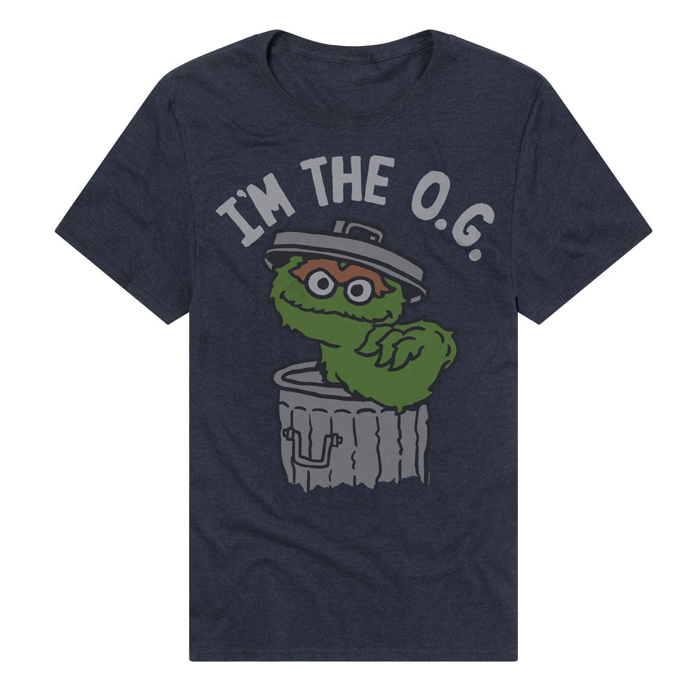 Sesame Street Oscar The Grouch I'm The O.G T Shirt and Crewneck Navy