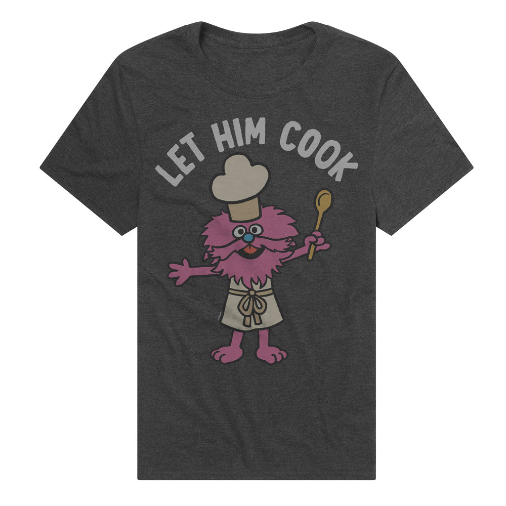 Sesame Street Gonger Let Him Cook T Shirt and Crewneck Charcoal