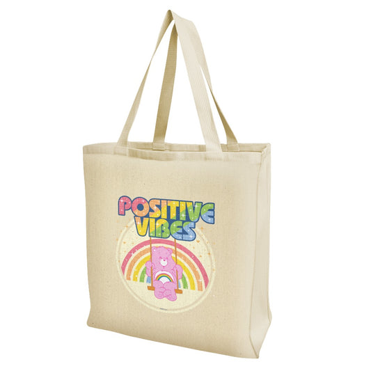 Care Bears Cheer Bear Positive Vibes Grocery Travel Reusable Tote Bag