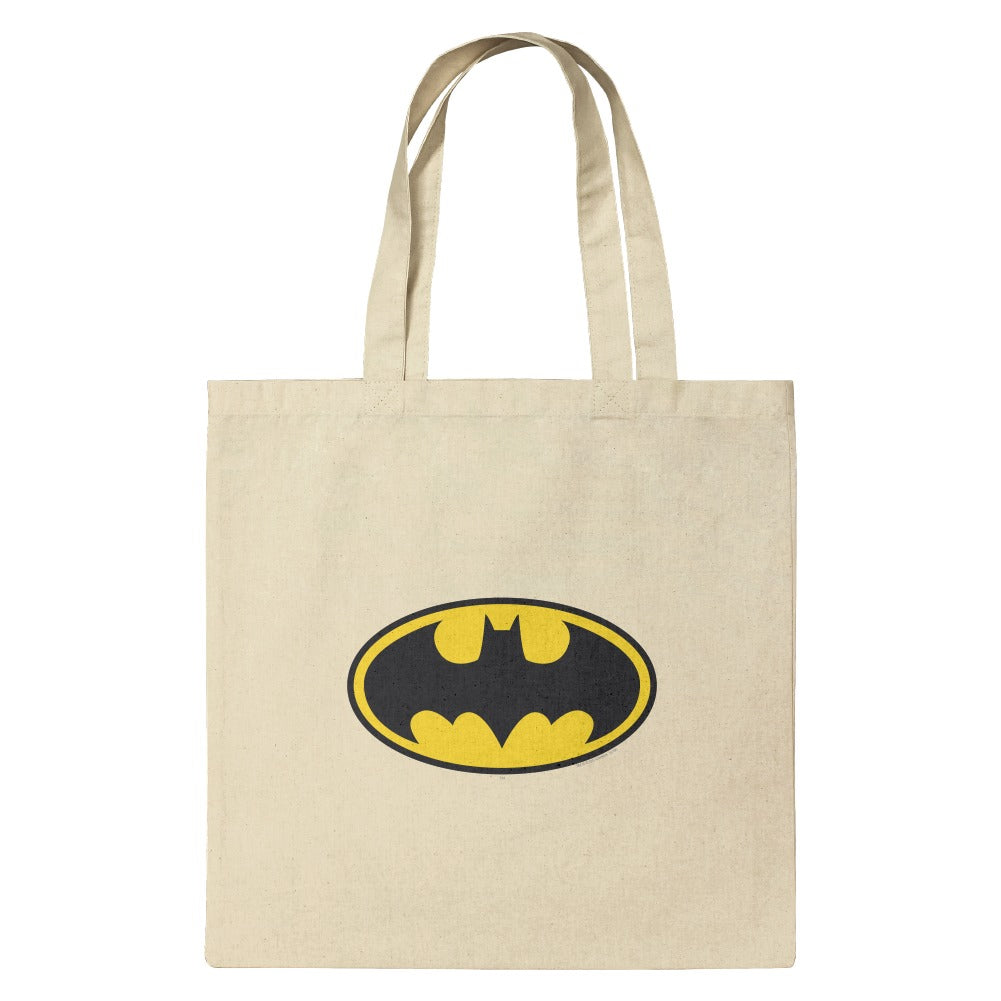 Batman Classic Bat Shield Logo Grocery Travel Reusable Tote Bag