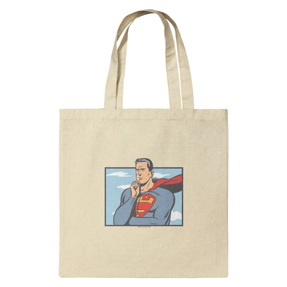 Superman Thinking Grocery Travel Reusable Tote Bag