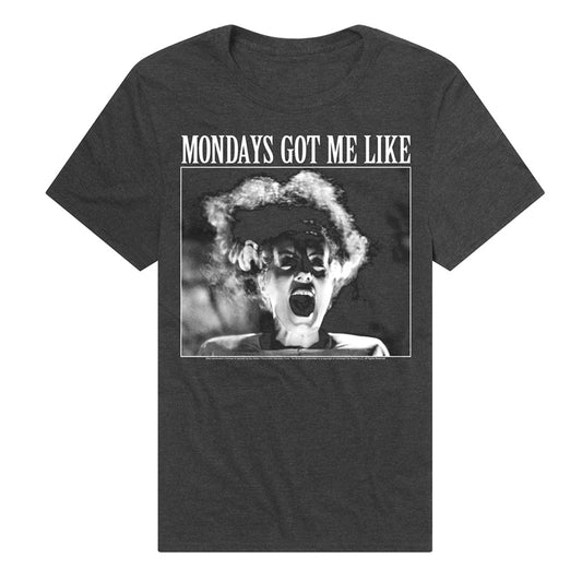 Universal Monsters Monday Monster Adult Unisex T Shirt Charcoal