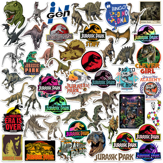 Jurassic Park Vinyl Stickers 50-Pack